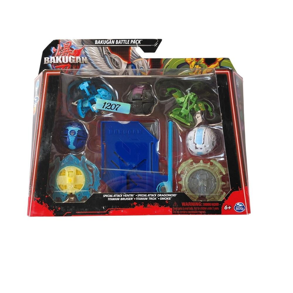 NIB Bakugan Battle Pack 5-Piece Special Attack Toy Set